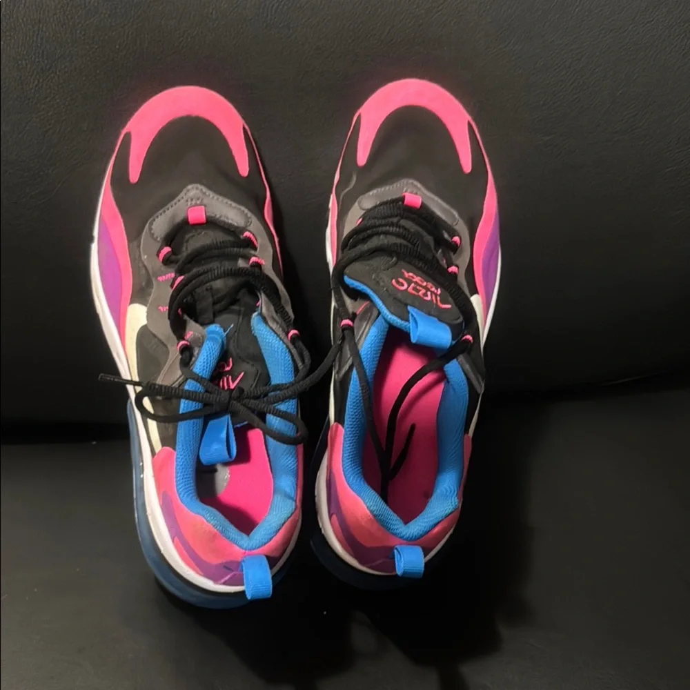 Nike Air Max 270 React -‎ Black, Pink, and Blue